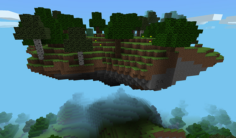 Летающий остров в Minecraft