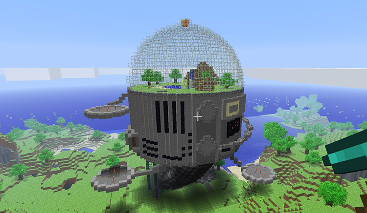 Необычная постройка в Minecraft