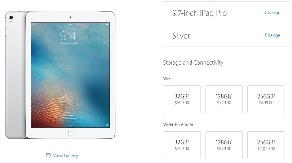 Цены на новый iPad Pro