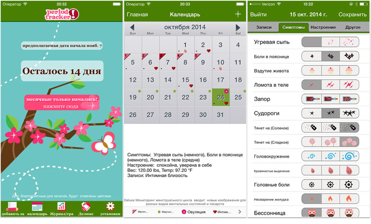 Женский календарь месячных для iPhone – Period Tracker