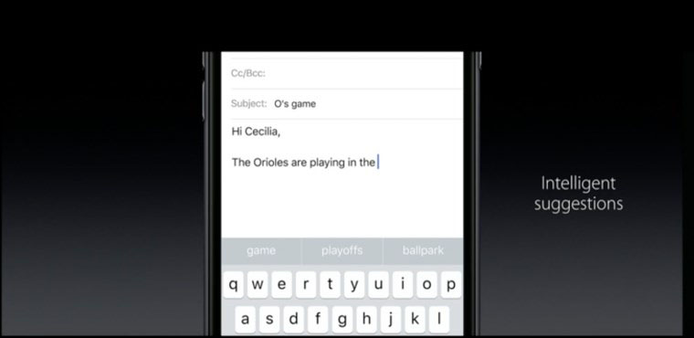 QuickType в iPhone