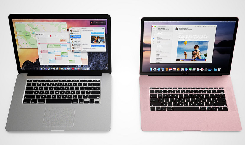 Разноцветный корпус нового MacBook Pro